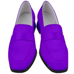 Electric Purple	 - 	chunky Heel Loafers by ColorfulShoes