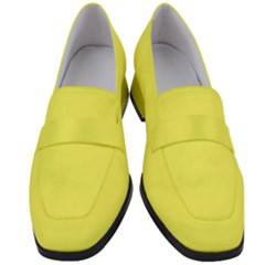 Unmellow Yellow	 - 	chunky Heel Loafers by ColorfulShoes