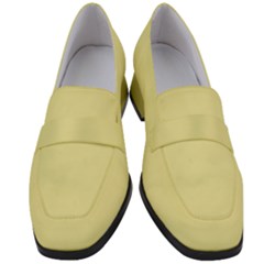 Yellow Iris	 - 	chunky Heel Loafers by ColorfulShoes