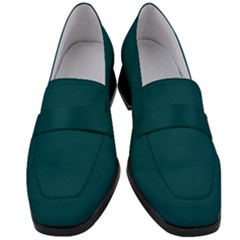 Eagle Green	 - 	chunky Heel Loafers by ColorfulShoes