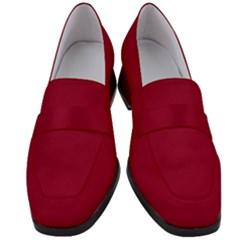 Jester Red	 - 	chunky Heel Loafers by ColorfulShoes