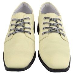 Creamy Yellow	 - 	heeled Oxford Shoes by ColorfulShoes