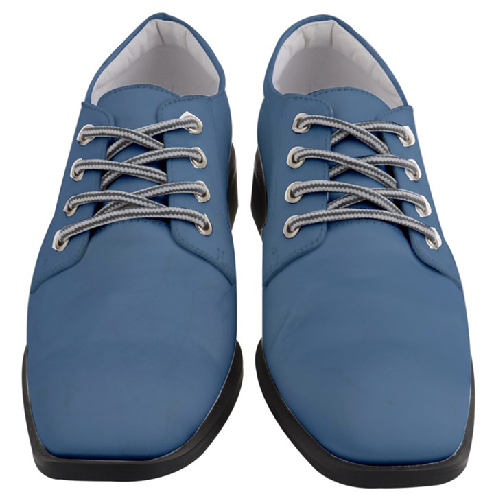 Queen Blue	 - 	Heeled Oxford Shoes