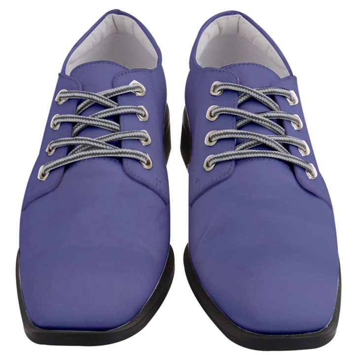 Blue Iris	 - 	Heeled Oxford Shoes