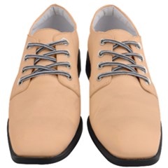 Deep Peach	 - 	heeled Oxford Shoes by ColorfulShoes