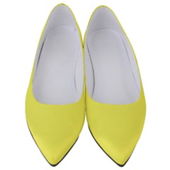 Laser Lemon Yellow	 - 	low Heels by ColorfulShoes