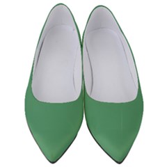 Shiny Shamrock Green	 - 	low Heels by ColorfulShoes