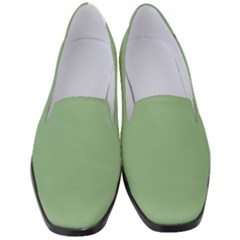 Dark Sea Green	 - 	classic Loafer Heels by ColorfulShoes