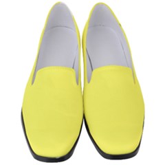 Laser Lemon Yellow	 - 	classic Loafer Heels by ColorfulShoes