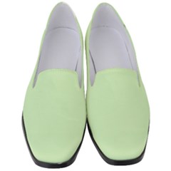 Tea Green	 - 	classic Loafer Heels by ColorfulShoes