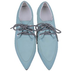 Aqua Marine Blue	 - 	pointed Oxford Shoes by ColorfulShoes