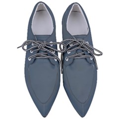 Dark Electric Grey	 - 	pointed Oxford Shoes by ColorfulShoes