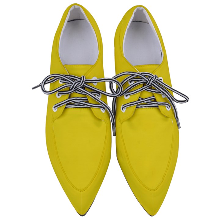 Citrine Yellow	 - 	Pointed Oxford Shoes