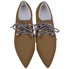 Peanut Brown	 - 	pointed Oxford Shoes by ColorfulShoes