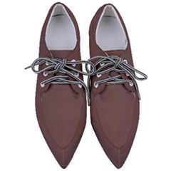 Rose Ebony Brown	 - 	pointed Oxford Shoes by ColorfulShoes