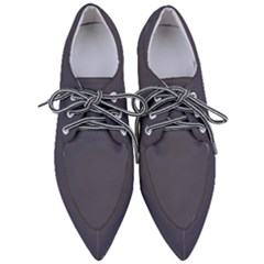 Porpoise Grey	 - 	pointed Oxford Shoes by ColorfulShoes