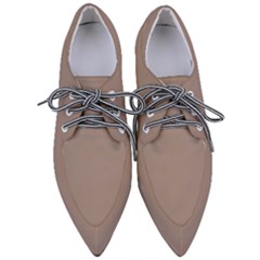 Stucco Brown	 - 	pointed Oxford Shoes by ColorfulShoes