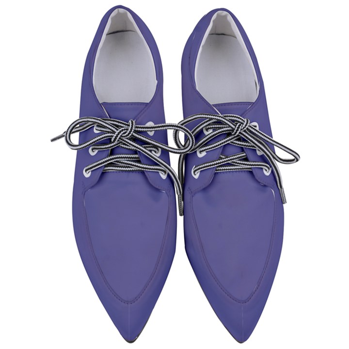 Blue Iris	 - 	Pointed Oxford Shoes