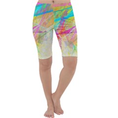 Abstract-14 Cropped Leggings  by nateshop