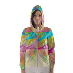 Abstract-14 Women s Hooded Windbreaker