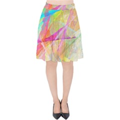 Abstract-14 Velvet High Waist Skirt by nateshop