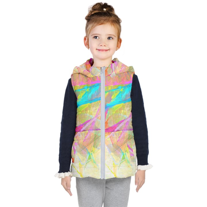 Abstract-14 Kids  Hooded Puffer Vest