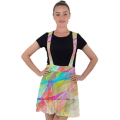 Abstract-14 Velvet Suspender Skater Skirt by nateshop