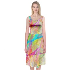 Abstract-14 Midi Sleeveless Dress