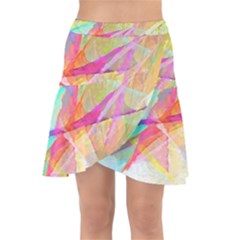 Abstract-14 Wrap Front Skirt by nateshop