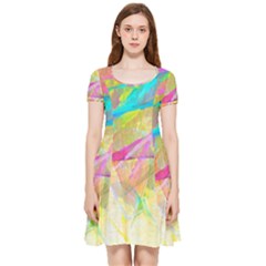 Abstract-14 Inside Out Cap Sleeve Dress