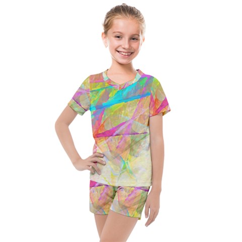 Abstract-14 Kids  Mesh Tee And Shorts Set by nateshop