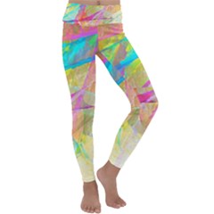 Abstract-14 Kids  Lightweight Velour Classic Yoga Leggings