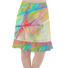 Abstract-14 Fishtail Chiffon Skirt by nateshop