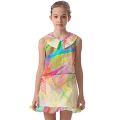 Abstract-14 Kids  Pilgrim Collar Ruffle Hem Dress by nateshop