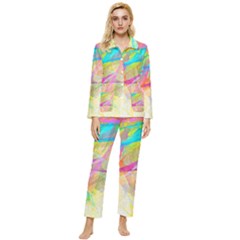 Abstract-14 Womens  Long Sleeve Velvet Pocket Pajamas Set by nateshop