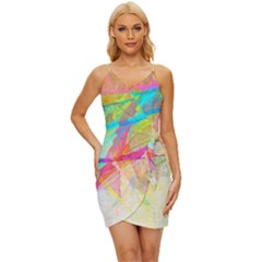 Abstract-14 Wrap Tie Front Dress by nateshop