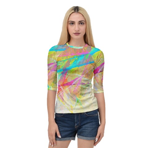 Abstract-14 Quarter Sleeve Raglan Tee by nateshop