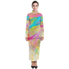 Abstract-14 Turtleneck Maxi Dress by nateshop