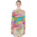 Abstract-14 Long Sleeve Off Shoulder Dress View1