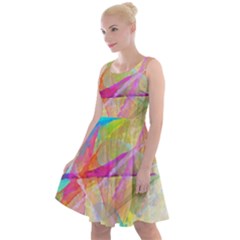 Abstract-14 Knee Length Skater Dress