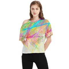 Abstract-14 One Shoulder Cut Out Tee