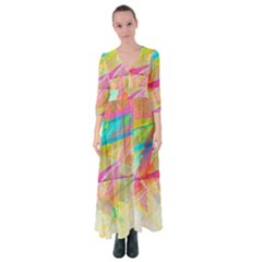 Abstract-14 Button Up Maxi Dress