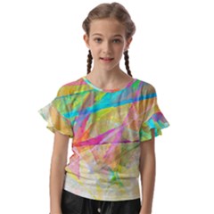 Abstract-14 Kids  Cut Out Flutter Sleeves