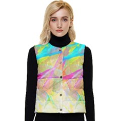 Abstract-14 Women s Short Button Up Puffer Vest