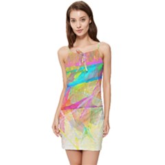 Abstract-14 Summer Tie Front Dress