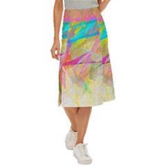 Abstract-14 Midi Panel Skirt by nateshop