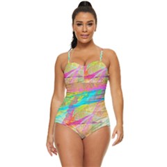 Abstract-14 Retro Full Coverage Swimsuit by nateshop