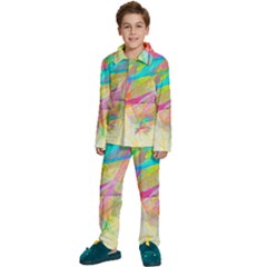 Abstract-14 Kids  Long Sleeve Velvet Pajamas Set