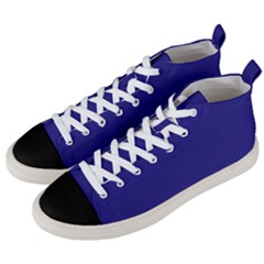 Picotee Blue	 - 	mid-top Canvas Sneakers by ColorfulShoes