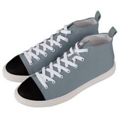 Silver Blue	 - 	mid-top Canvas Sneakers by ColorfulShoes